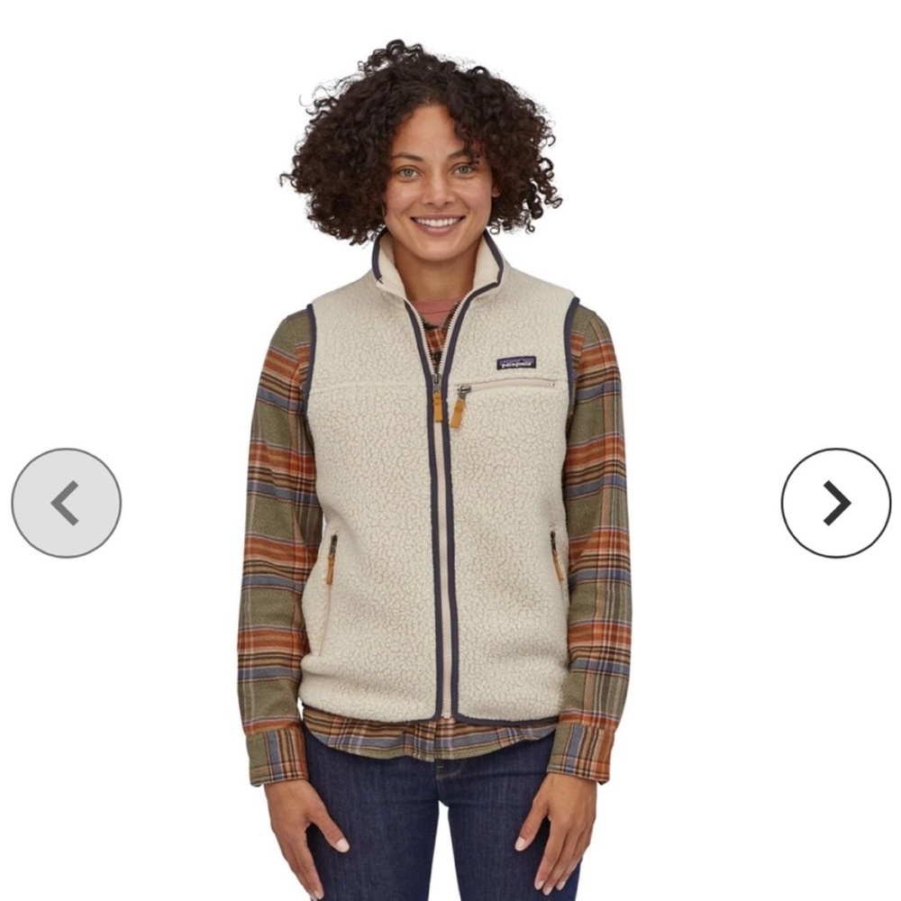 Patagonia Cream Fleece Vest Outdoor Essential